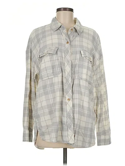 Pre-owned Be Cool Long Sleeve Button Down Shirt In Gray