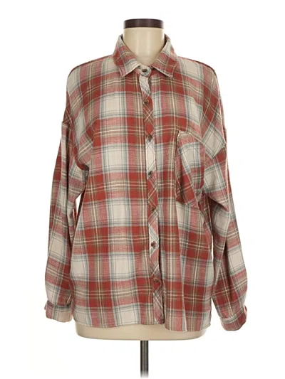 Pre-owned Be Cool Long Sleeve Button Down Shirt In Red