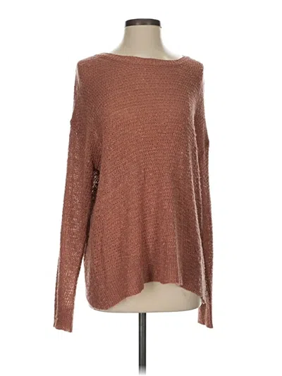 Pre-owned Be Cool Long Sleeve Top Brown Boatneck Tops