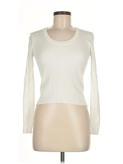 Pre-owned Be Cool Long Sleeve Top Ivory Boatneck Tops In White