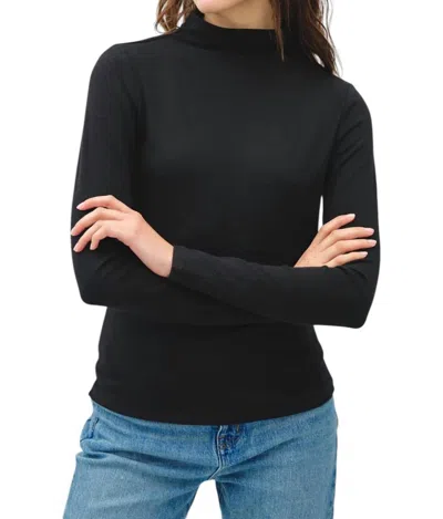 Be Cool Magic Turtleneck Top In Black