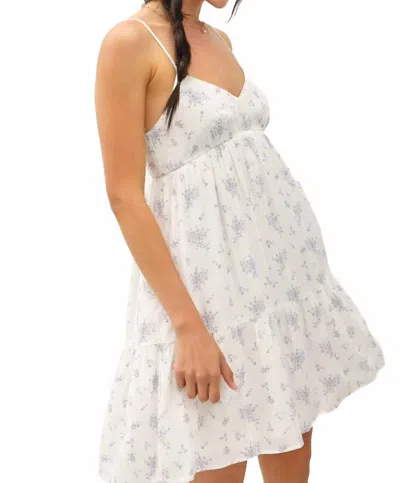 Be Cool Mini Sundress In White Floral
