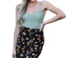 Be Cool Polly Knit Crop Sweater In Sage In Multi