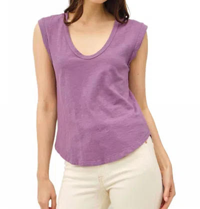 Be Cool Rhonnie Cap Sleeve Top In Purple