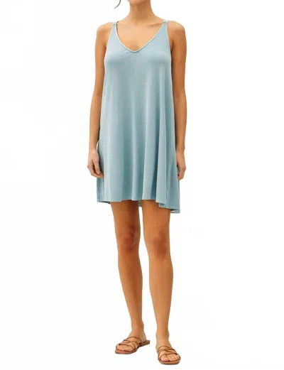 Be Cool Ruby Ribbed Knit Dress In Seafoam In Blue