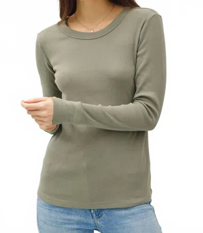 Be Cool Rue Top In Olive In Gray