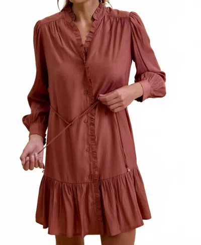 Be Cool Samantha Dress In Rose In Brown