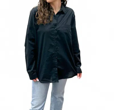 Be Cool Sami Poplin Button Shirt In Black