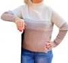 BE COOL SAVANNA COLOR BLOCK SWEATER IN OATMEAL