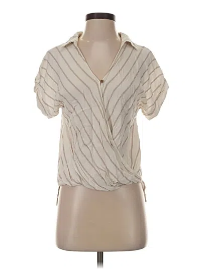 Pre-owned Be Cool Short Sleeve Blouse In Ivory