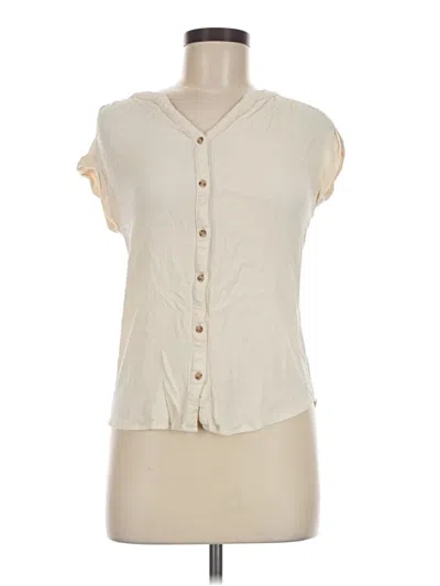 Pre-owned Be Cool Short Sleeve Blouse In Ivory