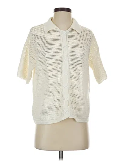 Pre-owned Be Cool Short Sleeve Blouse In Ivory