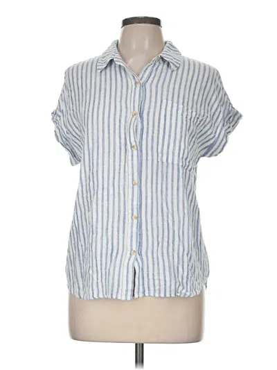 Pre-owned Be Cool Short Sleeve Button Down Shirt In Blue