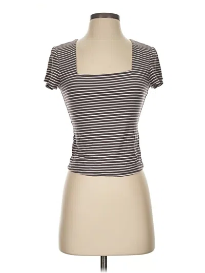 Pre-owned Be Cool Short Sleeve Top Gray Scoop Neck Tops