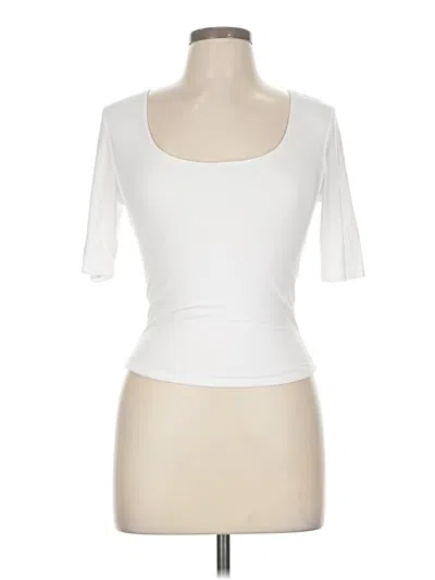 Pre-owned Be Cool Short Sleeve Top White Scoop Neck Tops