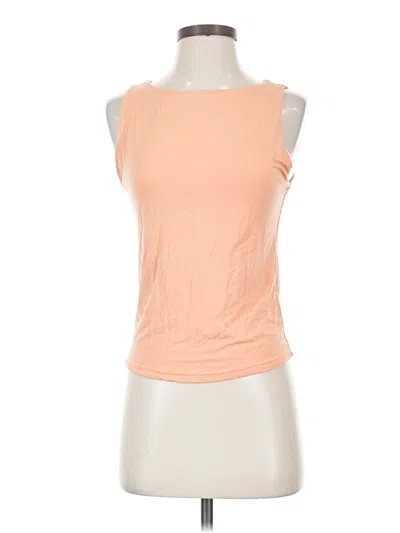 Pre-owned Be Cool Sleeveless Top Orange Scoop Neck Tops
