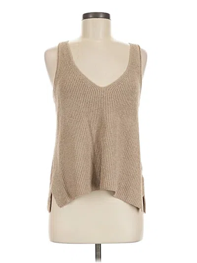 Pre-owned Be Cool Sleeveless Top Tan Scoop Neck Tops