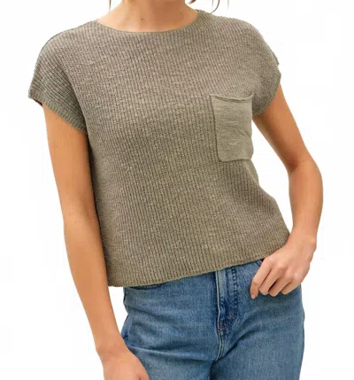 Be Cool Sondi Pocket Tee In Olive In Multi