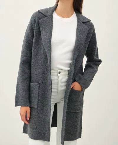 Be Cool Sophie So Soft Coatigan In Charcoal In Gray