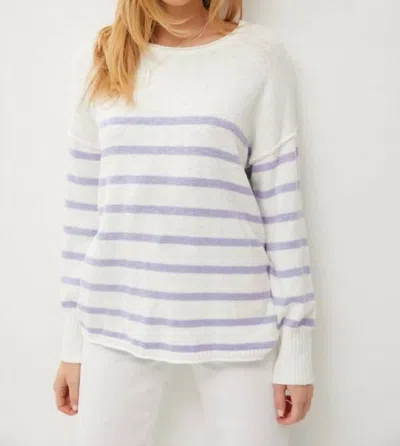 Be Cool Striped Sweater In Lavender