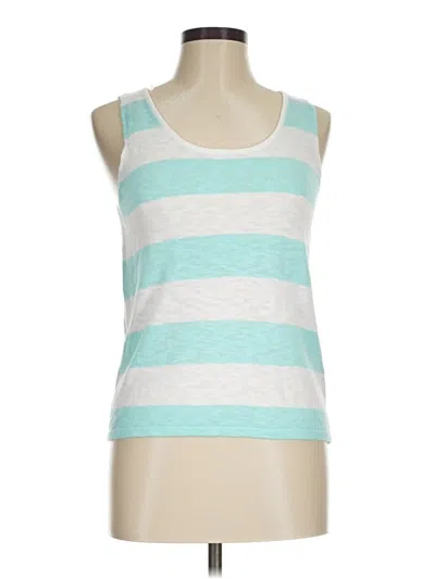 Pre-owned Be Cool Tank Top Teal Halter Neckline Tops