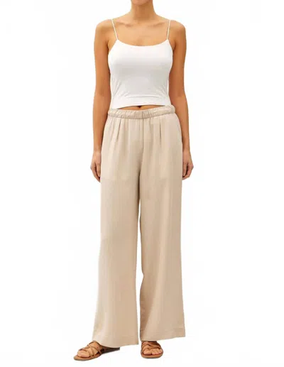 Be Cool Tencel Wide Leg Pants In Sand Washed In Neutral