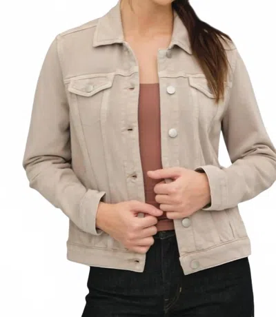 Be Cool Trucker Jacket In Light Stone In Brown