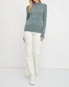 Be Cool Turtle Neck Knit Top In Spruce In Grey