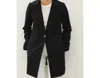 Be Cool Waist Tapered Overcoat In Black In Black