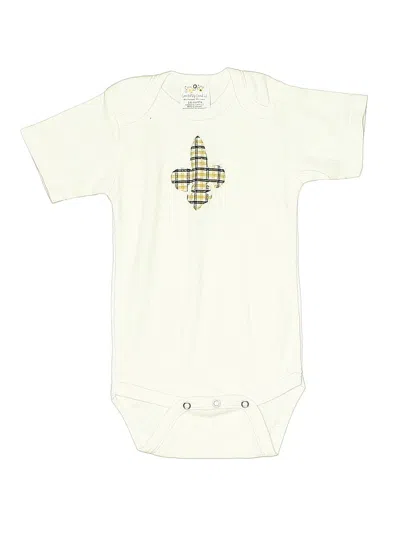 Pre-owned Be Creative Babies' Short Sleeve Onesie In White