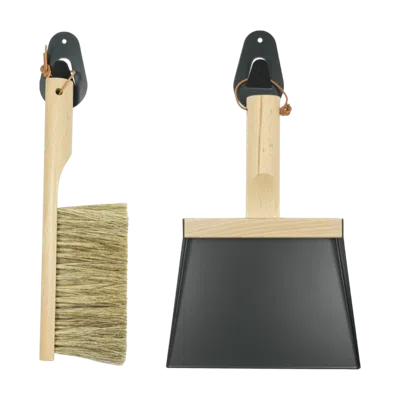 Be Home Andree Jardin Mr & Mrs Clynk Hand Brush, Dustpan, And Wall Hooks Set In Black