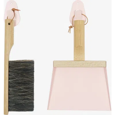 Be Home Andree Jardin Mr & Mrs Clynk Hand Brush, Dustpan, And Wall Hooks Set In Pink