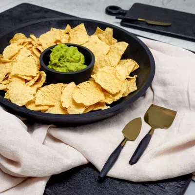 Be Home Arendal Chip & Dip Bowl Set In Black