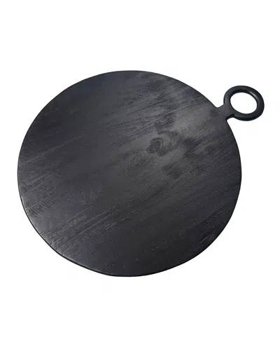 Be Home Arendal Round Board, 22.5l X 28w In Black
