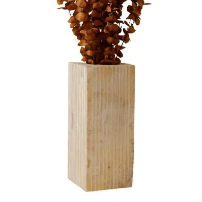 Be Home Ataca Marble Ribbed Vase In Sand
