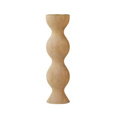 Be Home Aurora Pillar Candle Holder, Large In Beige