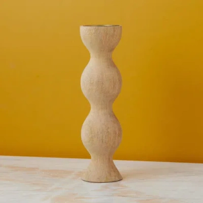 Be Home Aurora Pillar Candle Holder In Neutral