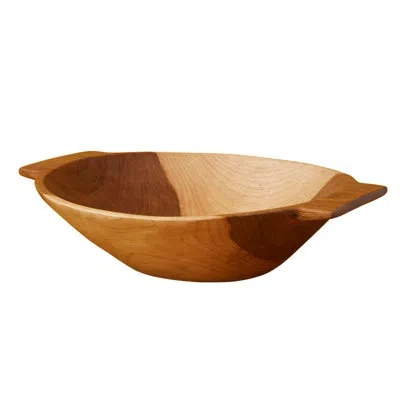 Be Home Azucar Cherry Wood Handled Bowl In Brown
