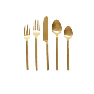 Be Home Azura Flatware Set In Gold