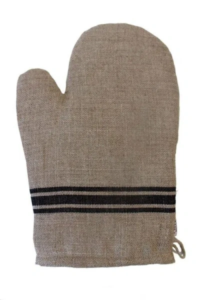 Be Home Belgian Linen Oven Mitt In Brown