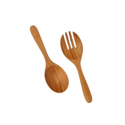 Be Home Chelsea Teak Serving Set In Brown