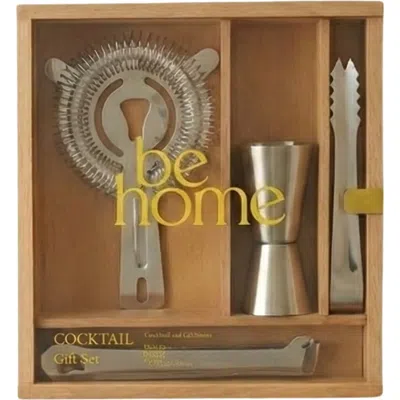 Be Home Cocktail Gift Set In Silver