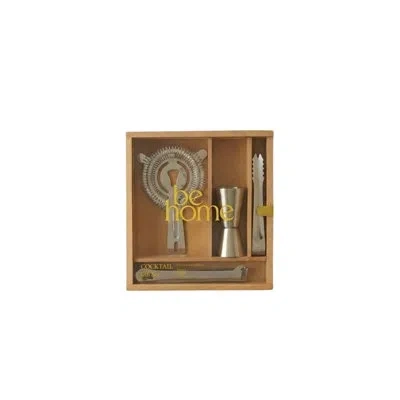 Be Home Cocktail Gift Set In Stainless Steel
