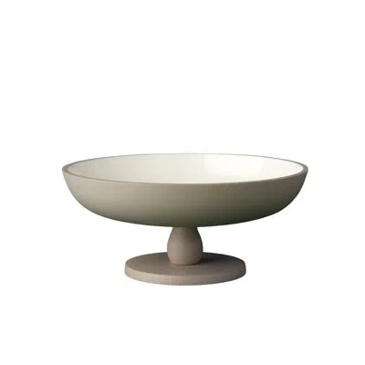 Be Home Easton Footed Bowl, Dove In Grey