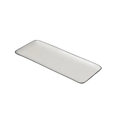 Be Home Easton Small Rectangular Platter, Graphite In Gray