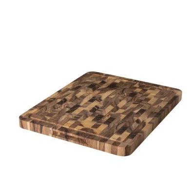 Be Home End Grain Rectangular Cutting Board In Brown