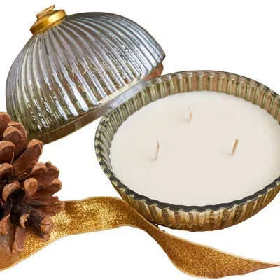 Be Home Green Luster Ornament Candle, Fireplace
