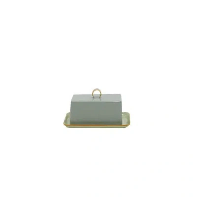 Be Home Harlow Bright Butter Dish In Gray