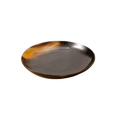 Be Home Horn Appetizer Plain Plate In Brown