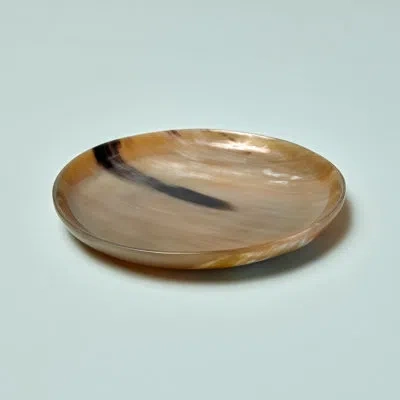 Be Home Horn Side Plain Plate In Brown